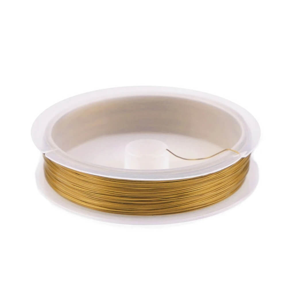 Vázací drát 0,5 mm – zlatá, praktický pomocník pro floristiku a dekorace